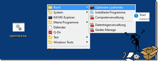 Laufwerke Optimieren ber QTP Tastenkrzel!