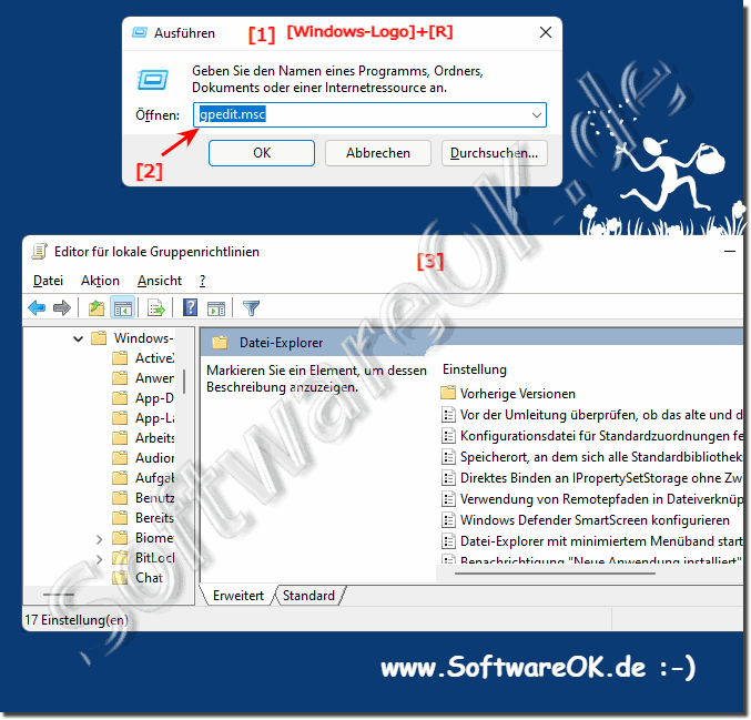 Lokale Gruppenrichtlinienffnen unter Windows 11, 10, ...!