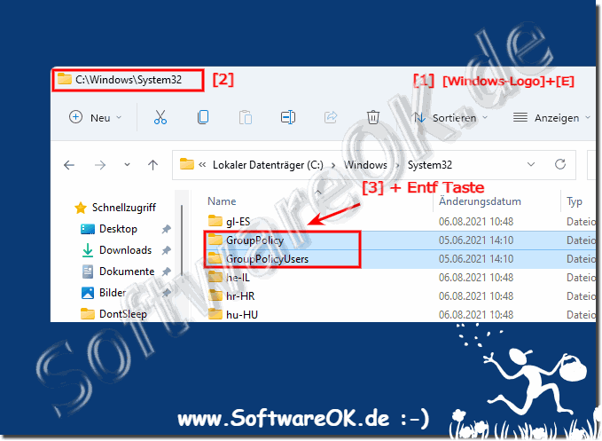 Lokale Gruppenrichtlinienzurcksetzen unter Windows!