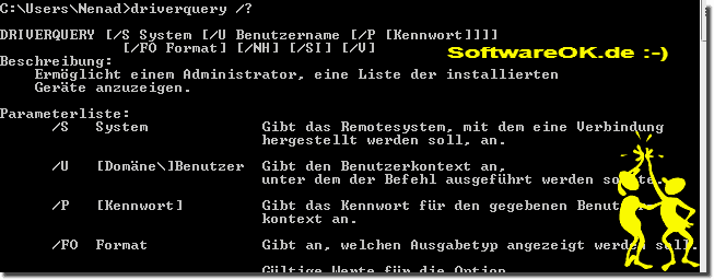 Treiber Abfrage Eingabeaufforderung in Windows!