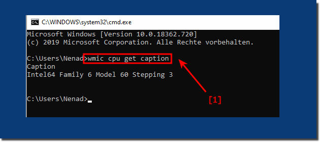 ber die Eingabeaufforderung die CPU-Prozessorinformationen abrufen!