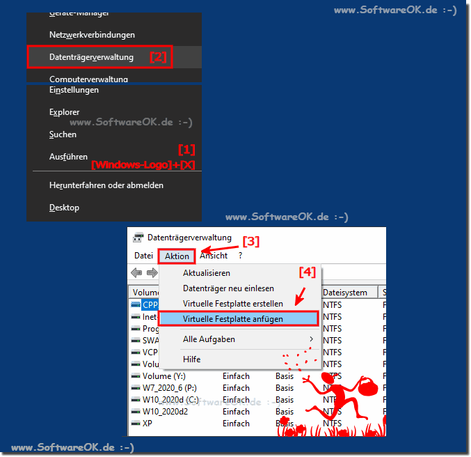 VHD (Virtual Hard Disk) in Windows mounten!