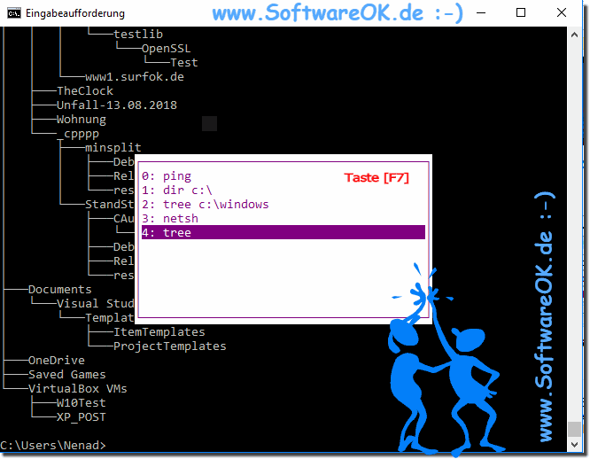 Windows-Eingabeaufforderung Verlauf in der cmd.exe!