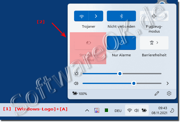 Ist Windows Sparmodus!