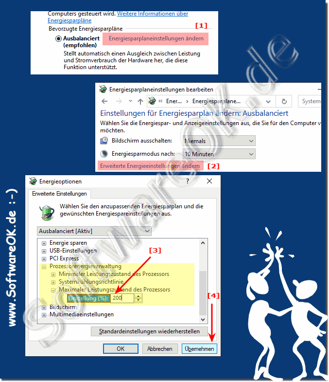 Ist die CPU auf 100 Prozent eingestellt!