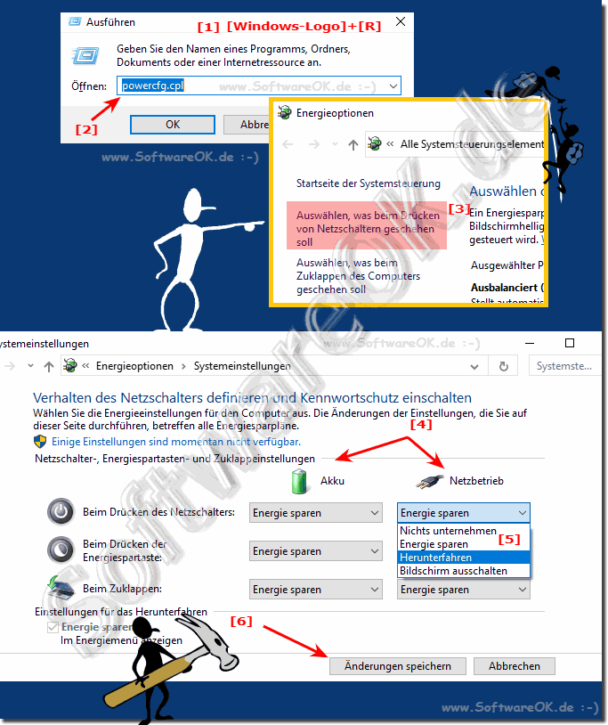 Notebook geht nicht aus wenn Netzschalter gedrckt!