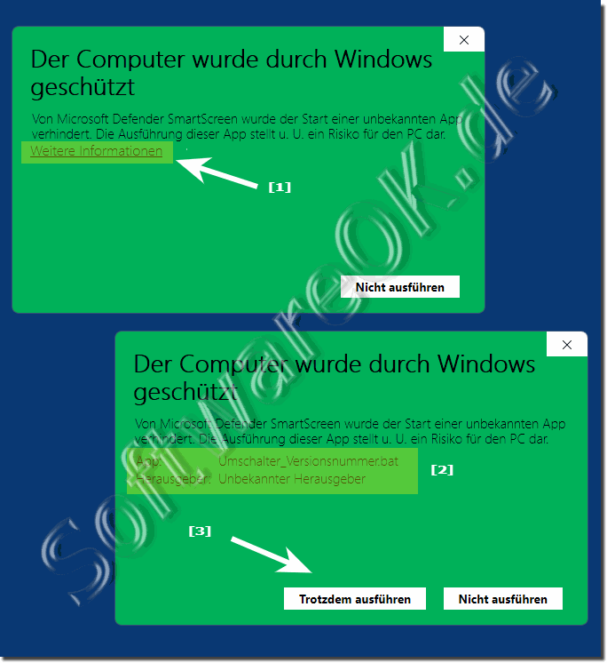 Smart-Screen Warnungen in Windows 11 und 10!