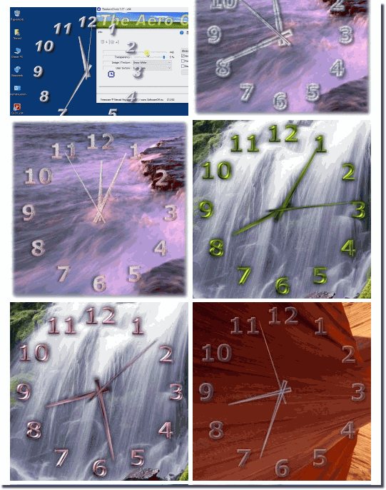 Transparente Desktop Uhren fr Windows mit Aero Effekten!