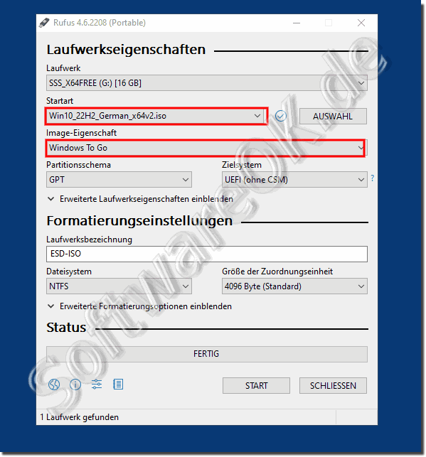 Windows 12, 11, 10, auf einer USB-Festplatte Installieren!