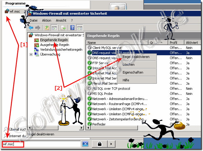 Den Domainnamenserver (DNS) auf einem Windows-Server deaktivieren!