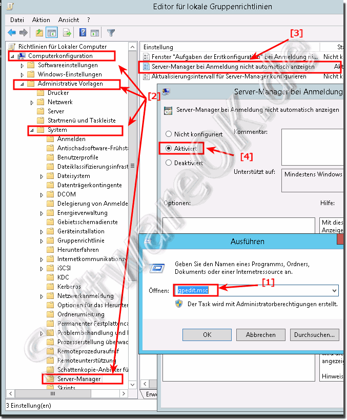 Server-Manager Windows Server 2012 kein autostart!