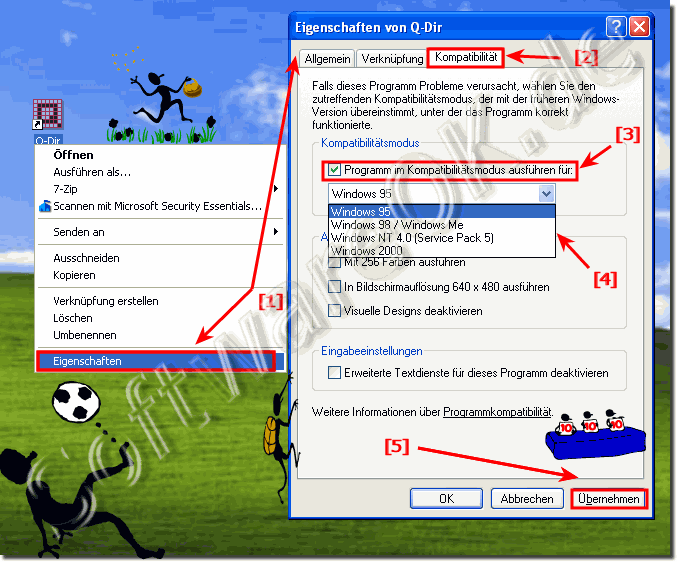 Kompatiblittsmodus in Windows-XP aktivieren, deaktivieren, anpassen!