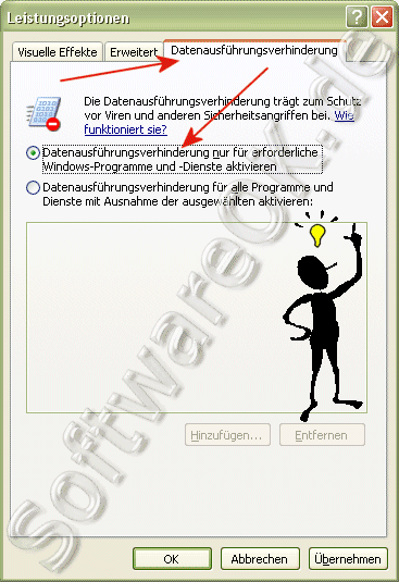 Registerkarte Dateiausfuehrungsverhinderung