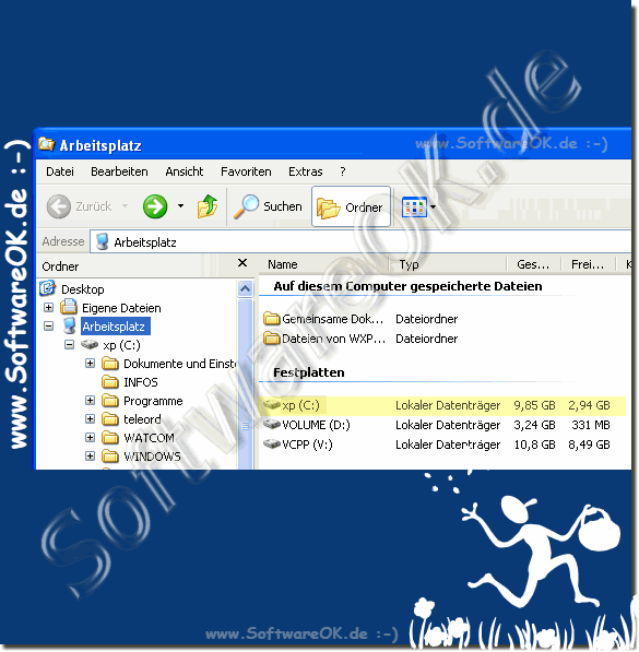 Wie Groß ist Windows XP auf der Festplatte?