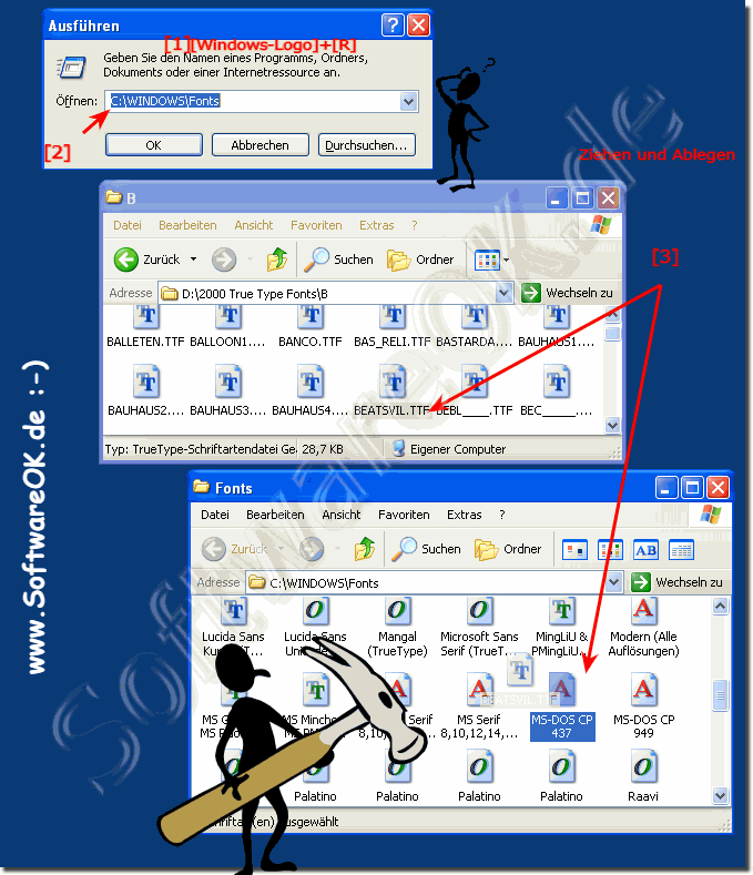 Windows XP Schriftarten Installieren!