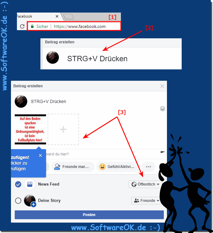 Den Zigarettenschachtel-Sprche auf FaceBook posten!