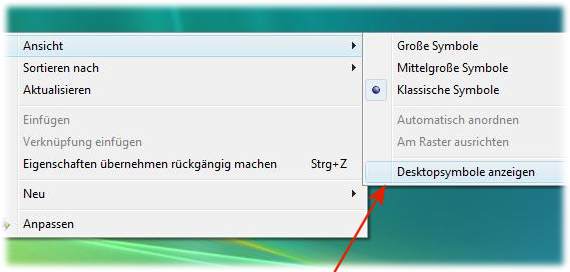 Desktopicons sind bei Vista auf einmal verschwunden!