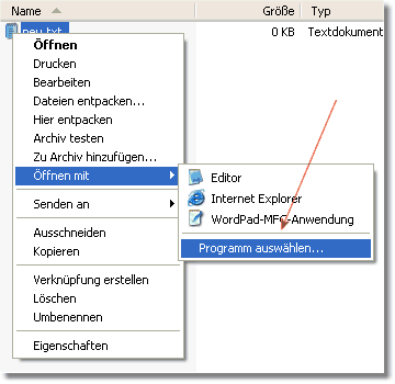 Warum werden Dateitypen mit falschem Programm geffnet