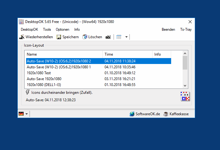 Ordnung am Windows 10/ 8.1 / 7 Desktop mit DesktopOK!