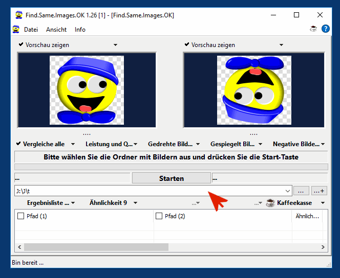 Wie finde ich Bilder mit Find.Same.Images.OK! 