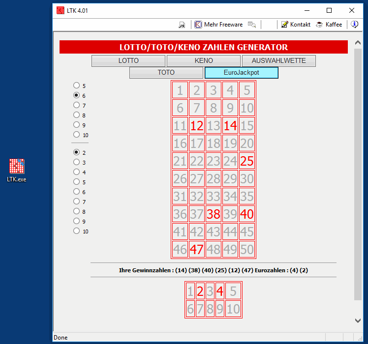 Euro-Jackpot Gewinnzahlen generieren lassen!