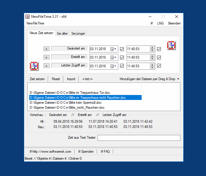 Zeitstempel von Ordnern und Dateien schnell und effektiv ndern!