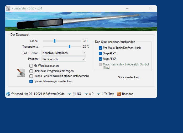 Virtueller Zeigerstab fr den Windows Desktop!
