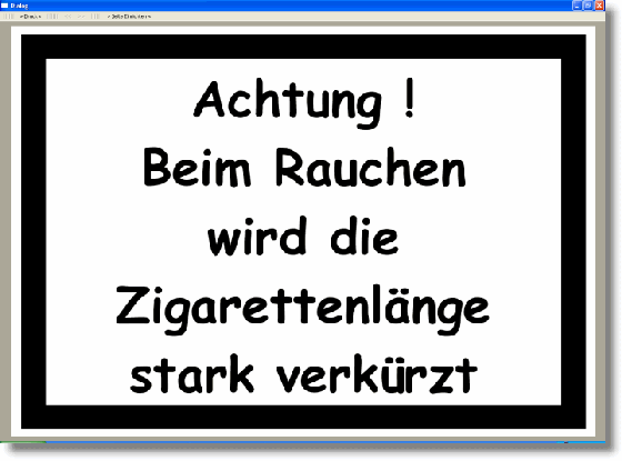 Die Schachteln, die nicht beschriftet sind, kann man Rauchen!