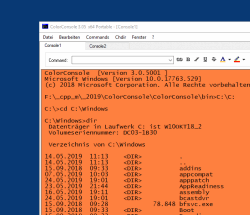 ColorConsole 2 Alternative cmd.exe unter Windows 10 in Oranger Farbe 