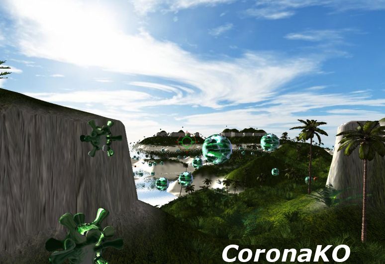 Corona KO ist ein 3D Zeitspiel Virusjagd