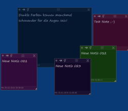 DesktopNoteOK 2 Desktop Notizen in Dunkele Farben 