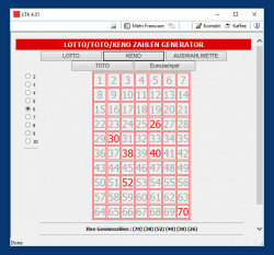 LTK ist ein Lotto,Toto,Keno/Zahlengenerator.