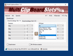 10 x extra Zwischanablage Memory Slots