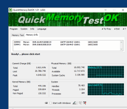 QuickMemoryTestOK 2 Kurze Information zu den Speichermodulen  