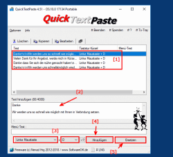 QuickTextPaste2 text snippets via Zwischenablage 