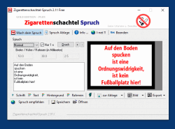 Spruchgenerator fr Zigarettenschachteln