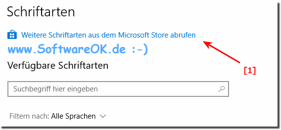 Installieren Sie Schriftarten über Microsoft Store!