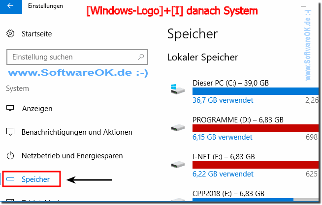  Windows-10 Belegter Festplatten Platz!