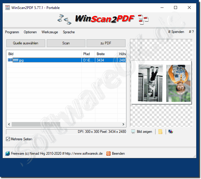 Download Kostenloses Scan zu PDF Tool für Windows!