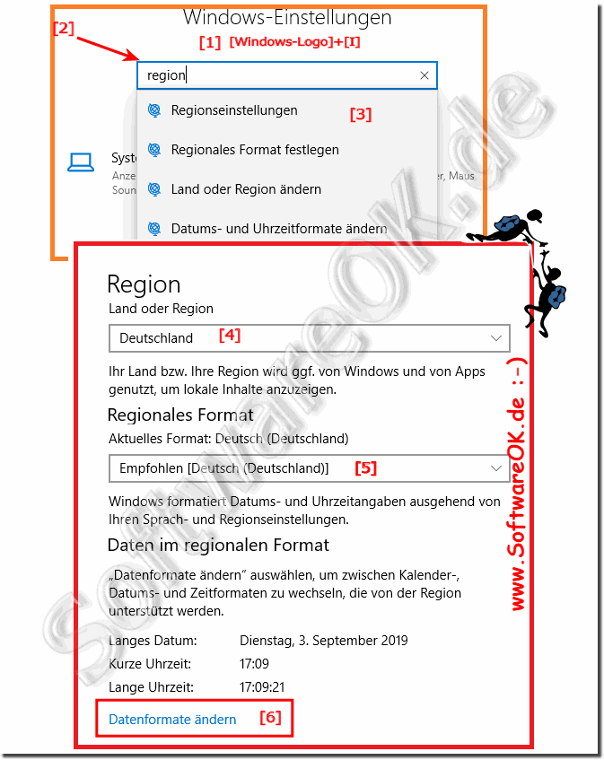 Die regionalen Einstellungen von Microsoft Windows 10!