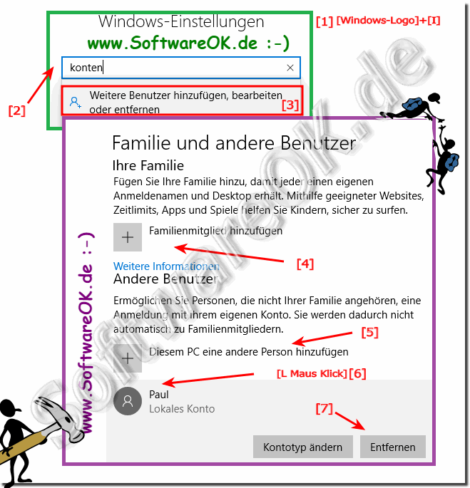 Neue Lsung Windows 10 Konten Hinzufgen und Lschen!