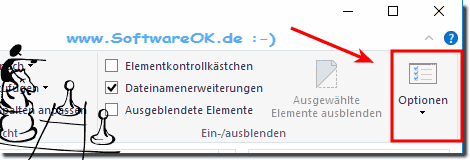 Ordner-Optionen im Datei-Explorer von Windows-10!