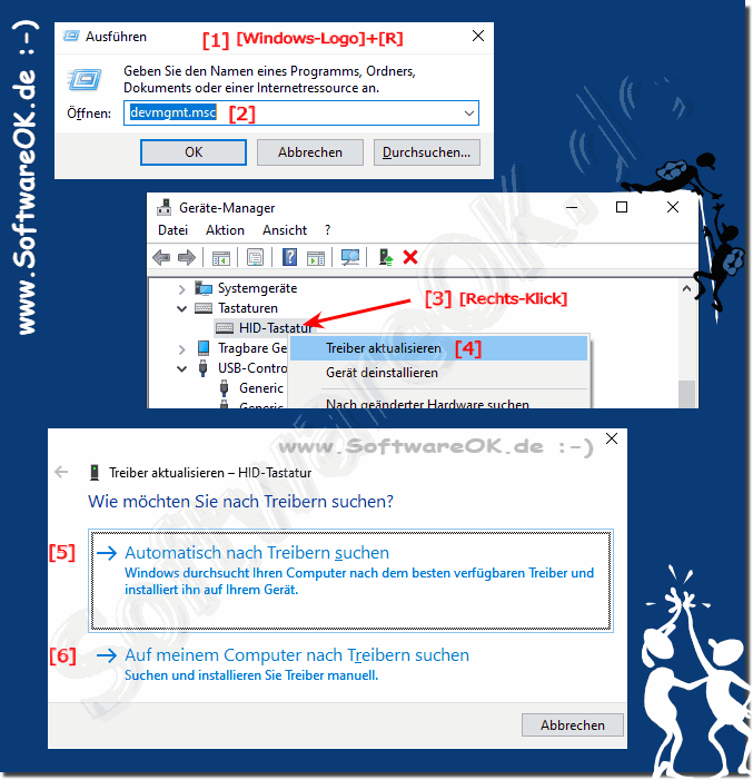 Im Gerte-Manager den Tastatur Treiber aktualisieren!