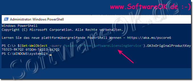 Ermitteln des Windows 10-Product Keys ber PowerShell!