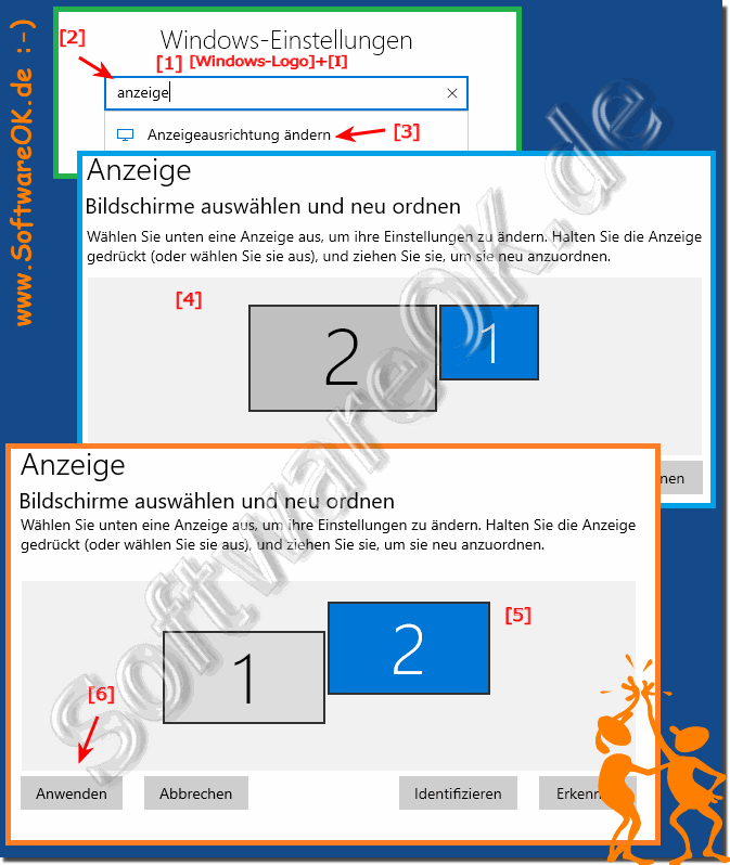 Desktop verbessern, zweiten Monitor unter Windows 10 richtig platzieren!