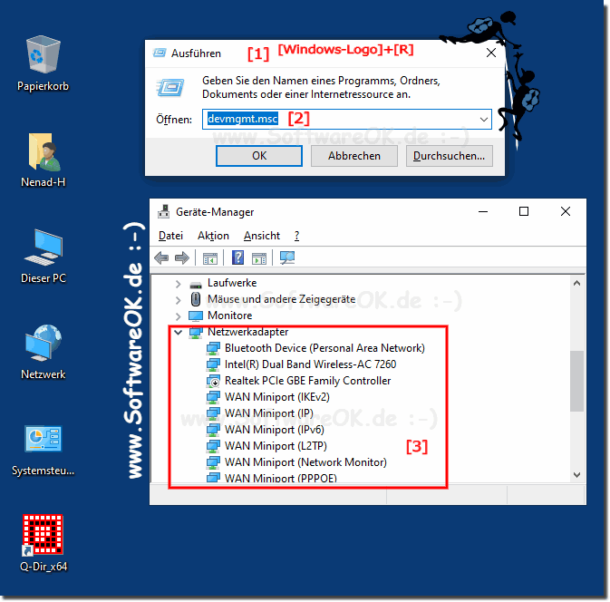 Gertemanager und die Netzwerk-Adapter!