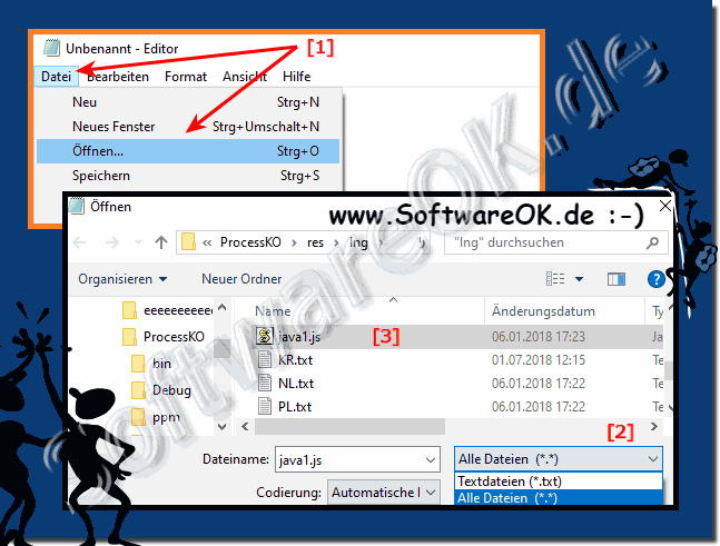 ffne mit Notepad von anderen Dateien-Typen!