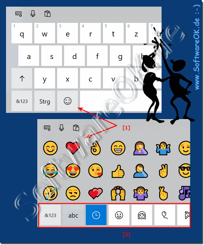 So geben Sie Emoji mit der Touch-Tastatur ein auf Windows 10!
