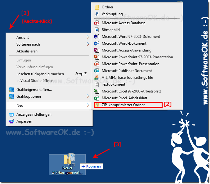 So archivieren Sie Dateien und Ordner in einer ZIP-Datei in Windows 10!