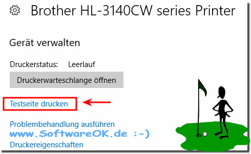 Die Windows Testseite Drucken!